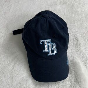 Tampa Bay Rays Blue Baseball Cap with sparkle TB Logo